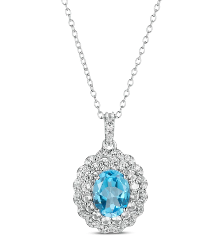 Kay “Blue Topaz & Sapphire Necklace-Kay Necklaces under $100