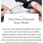 How Does The Diamond Tester Work